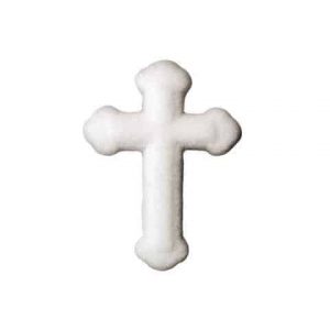 White Cross Cupcake Decal/Toppers (6)PC