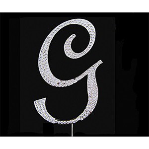 Letter G Diamante Topper – 7cm