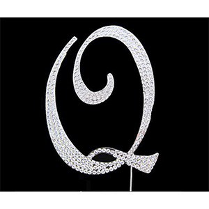 Letter Q Diamante Topper – 7cm