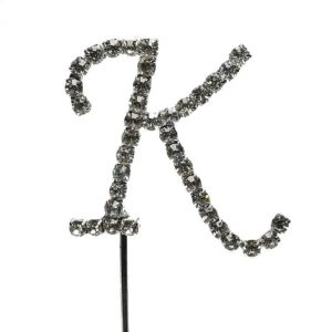 Letter K Diamante Topper – 4cm