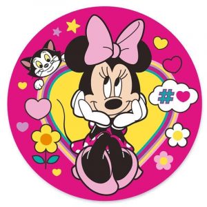 Minnie Mouse Edible Round Cake Image