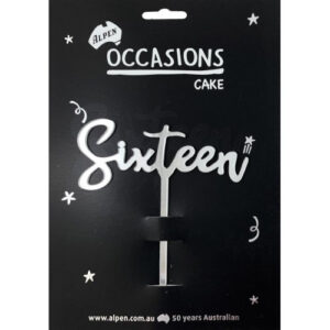 Sixteen Word Topper Acrylic Silver