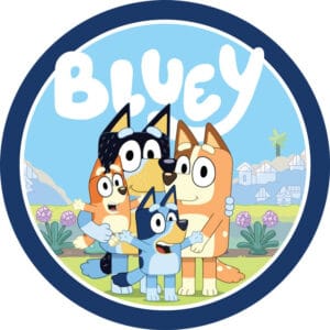 Bluey & Family Round Edible Image